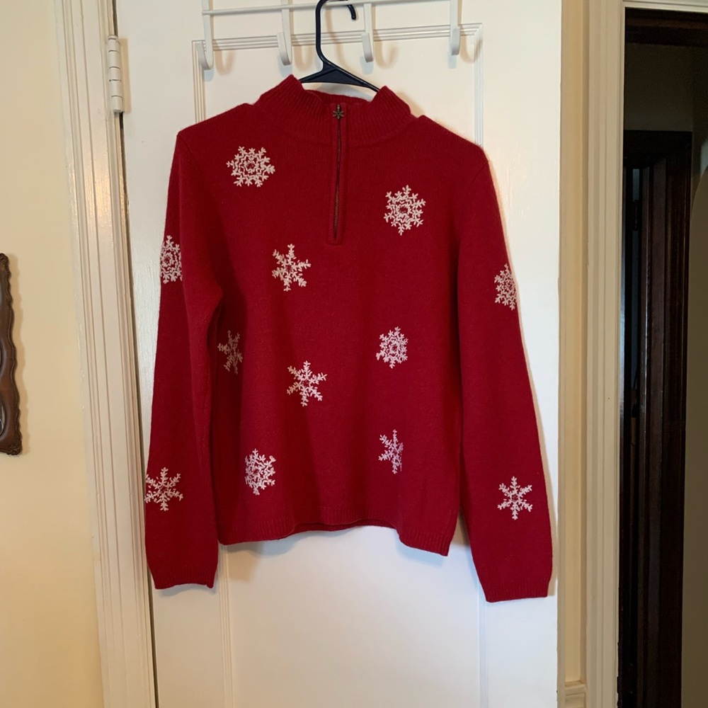 Vintage wool snowflake sweater. Size large.